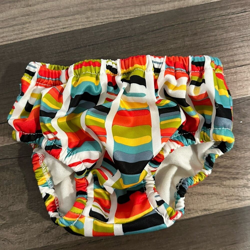 Charlie Banana Multicolor Striped Diaper Cover L